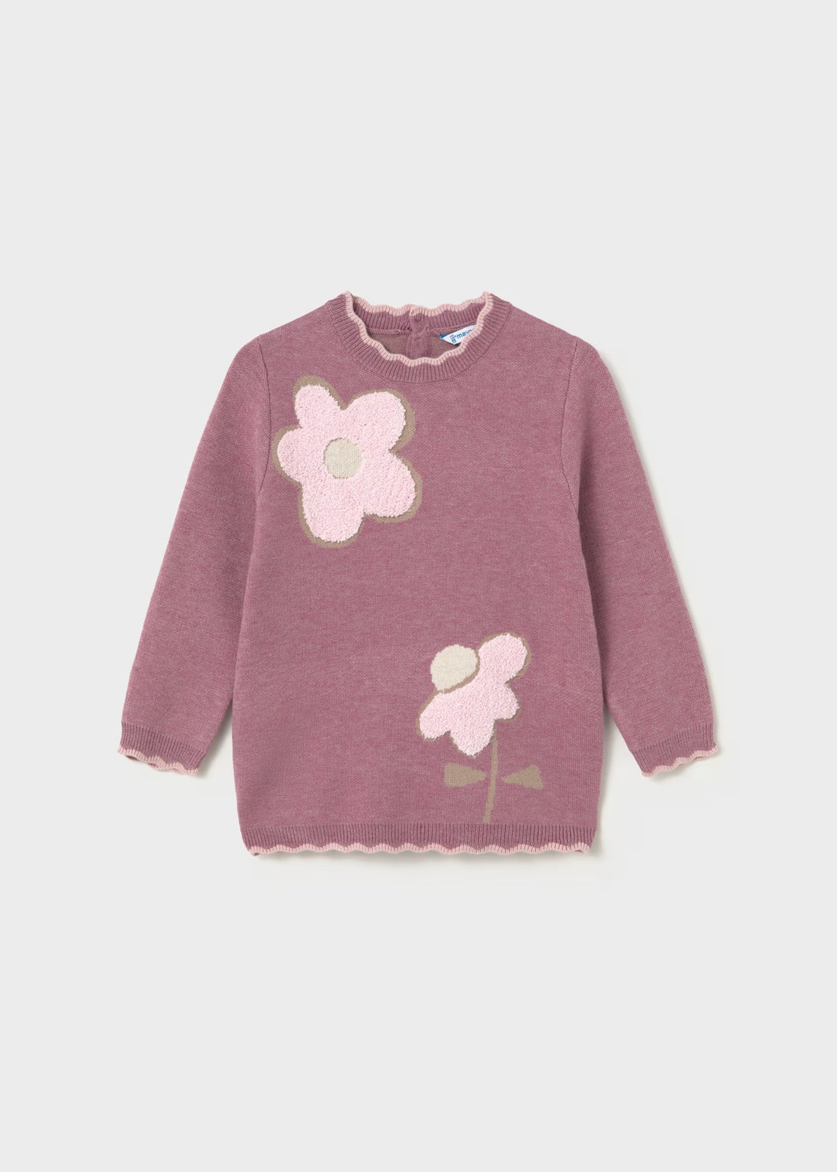 Vestido tricot jacquard bebé niña
