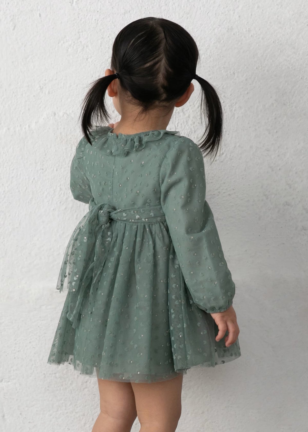 Vestido tul laurel bebé niña