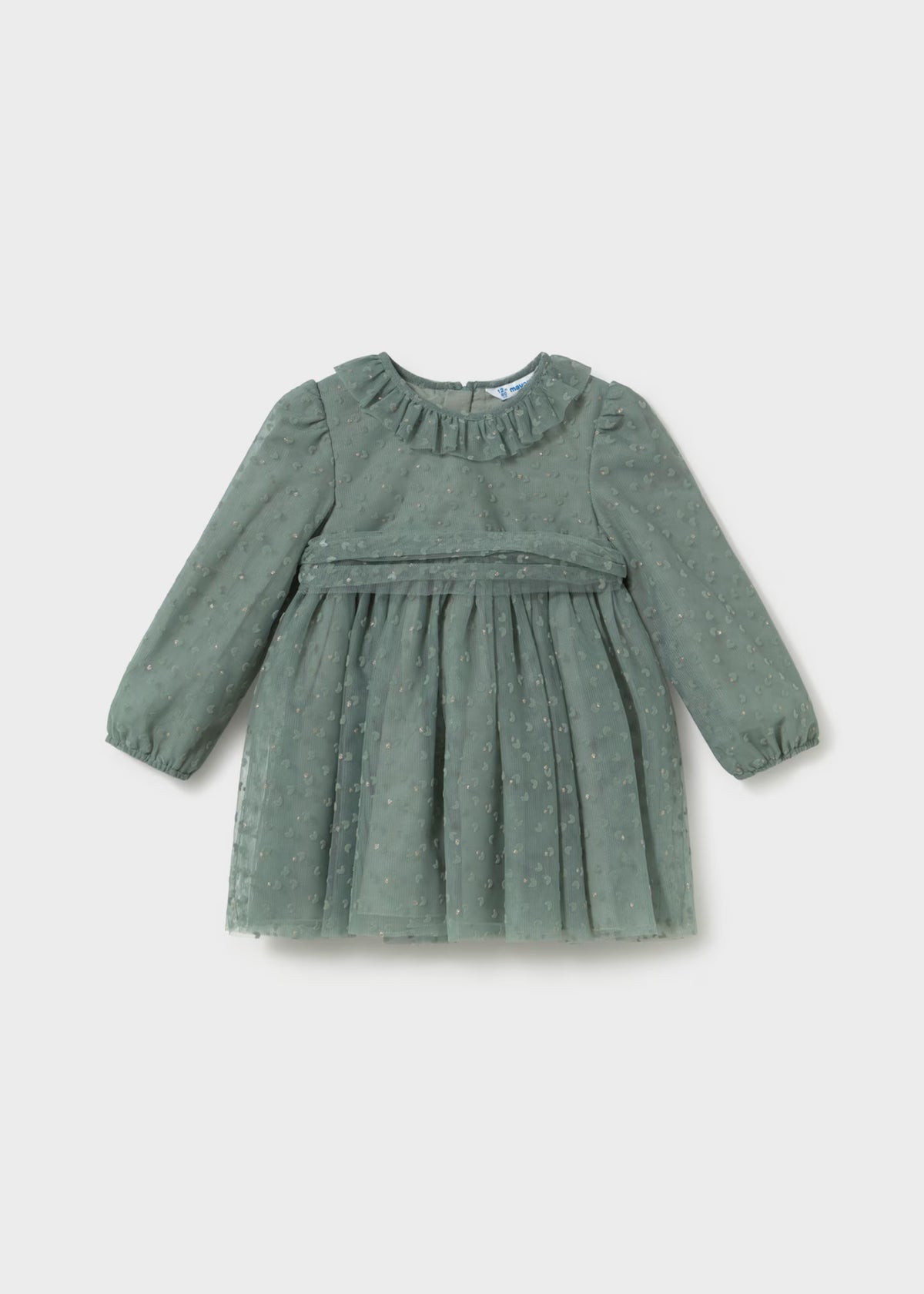Vestido tul laurel bebé niña