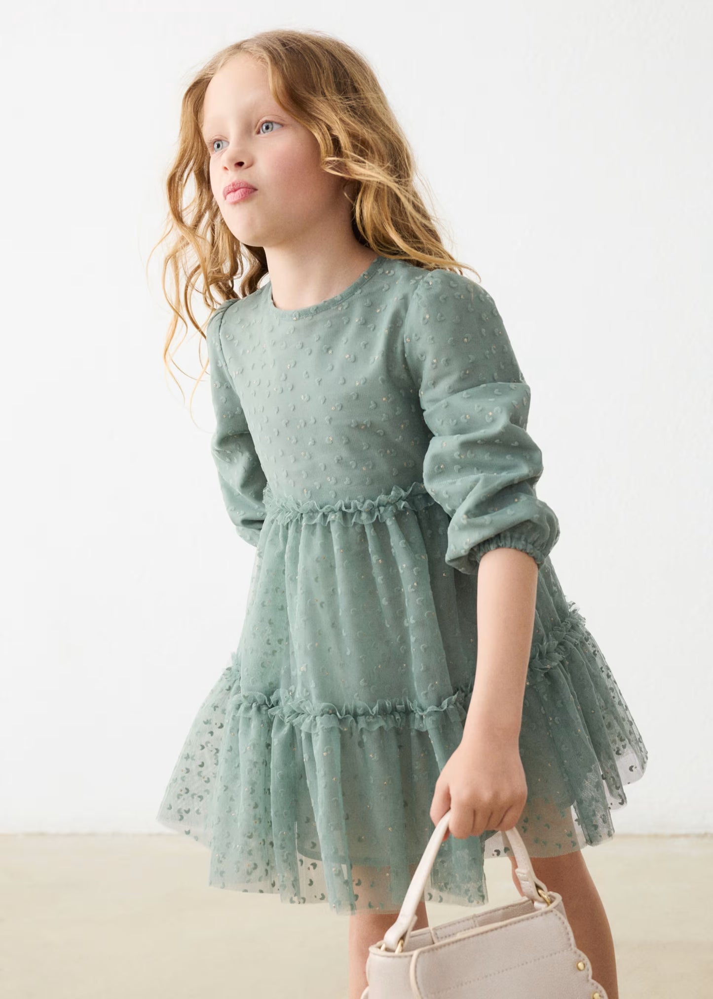 Vestido tul laurel mini niña