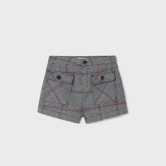 Pantalón corto de cuadros niña jr
