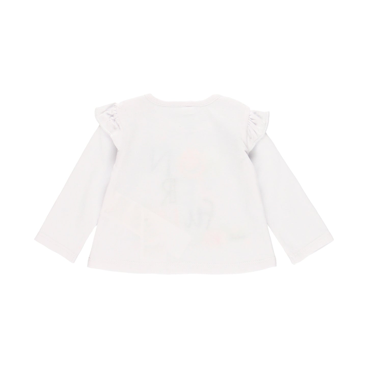 Camiseta manga larga blanca bebé niña