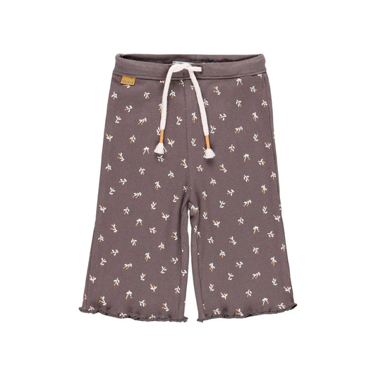 Pantalón canalé fantasía estampado mini niña