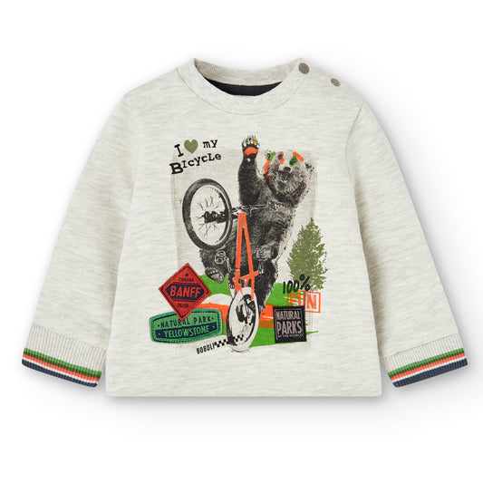 Sudadera felpa crudo mini niño