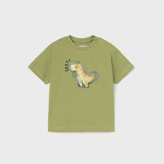 Playera manga corta con motivo interactivo de algodón para bebé niño