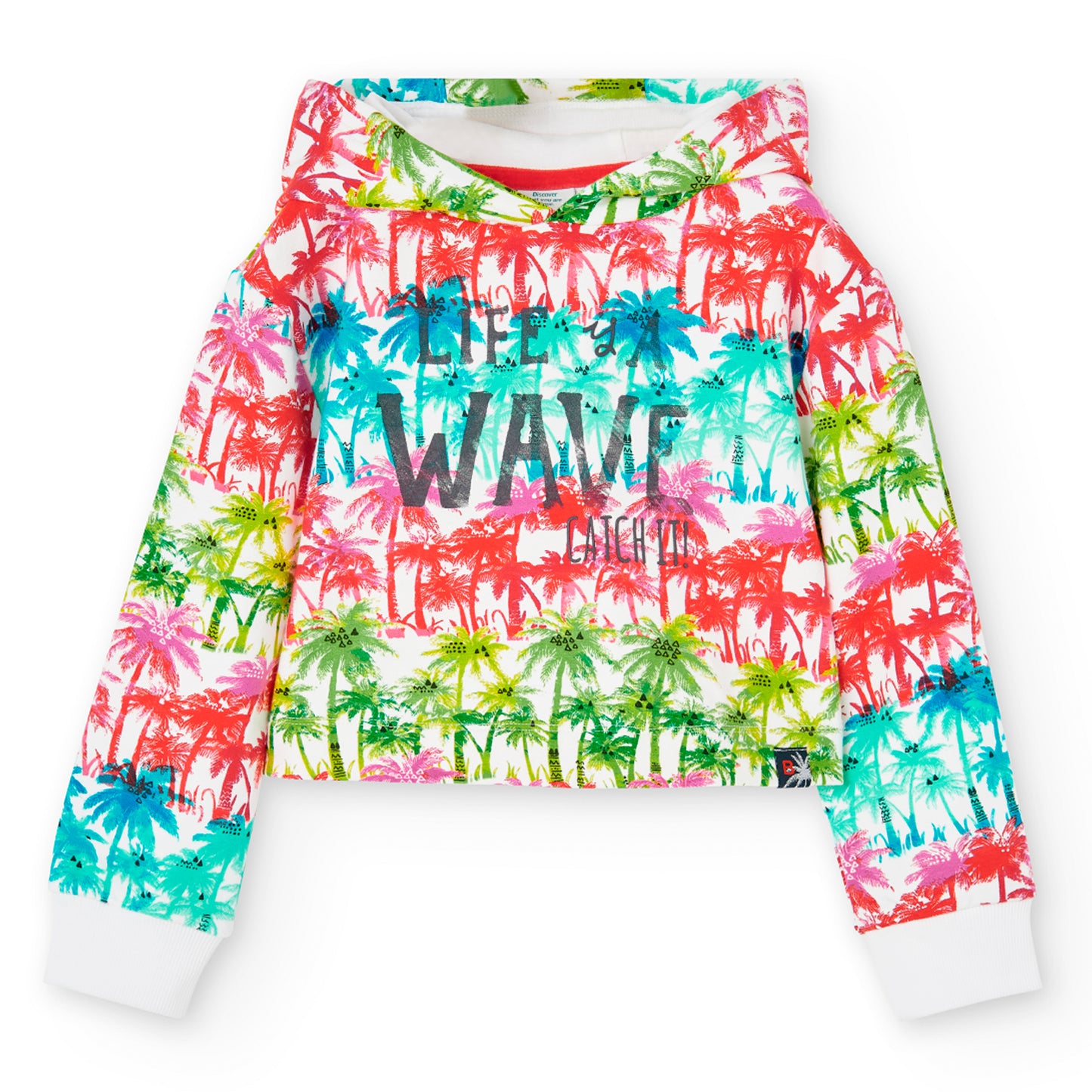Sudadera cerrada colores con capucha niña jr