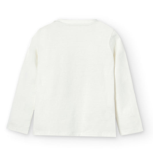 Camiseta punto liso blanco off niña jr