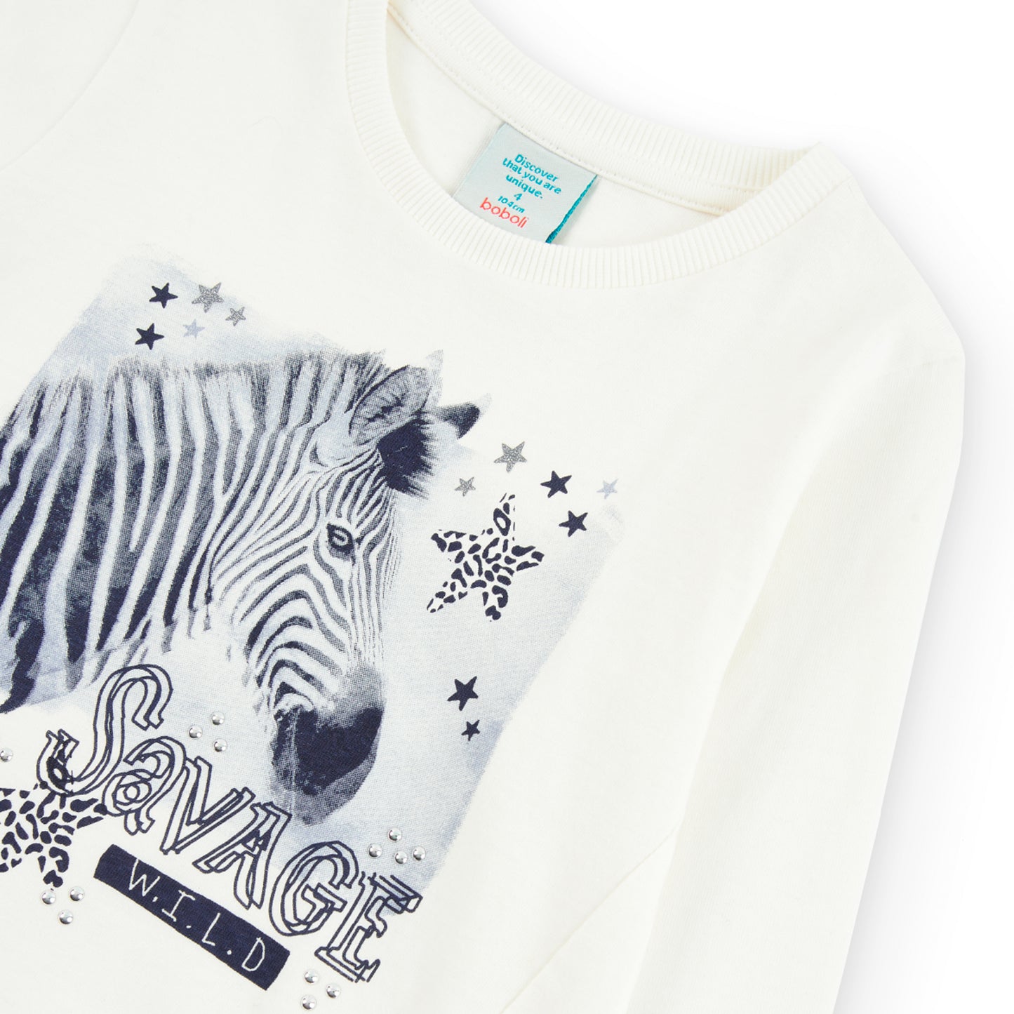Camiseta punto liso blanco off niña jr