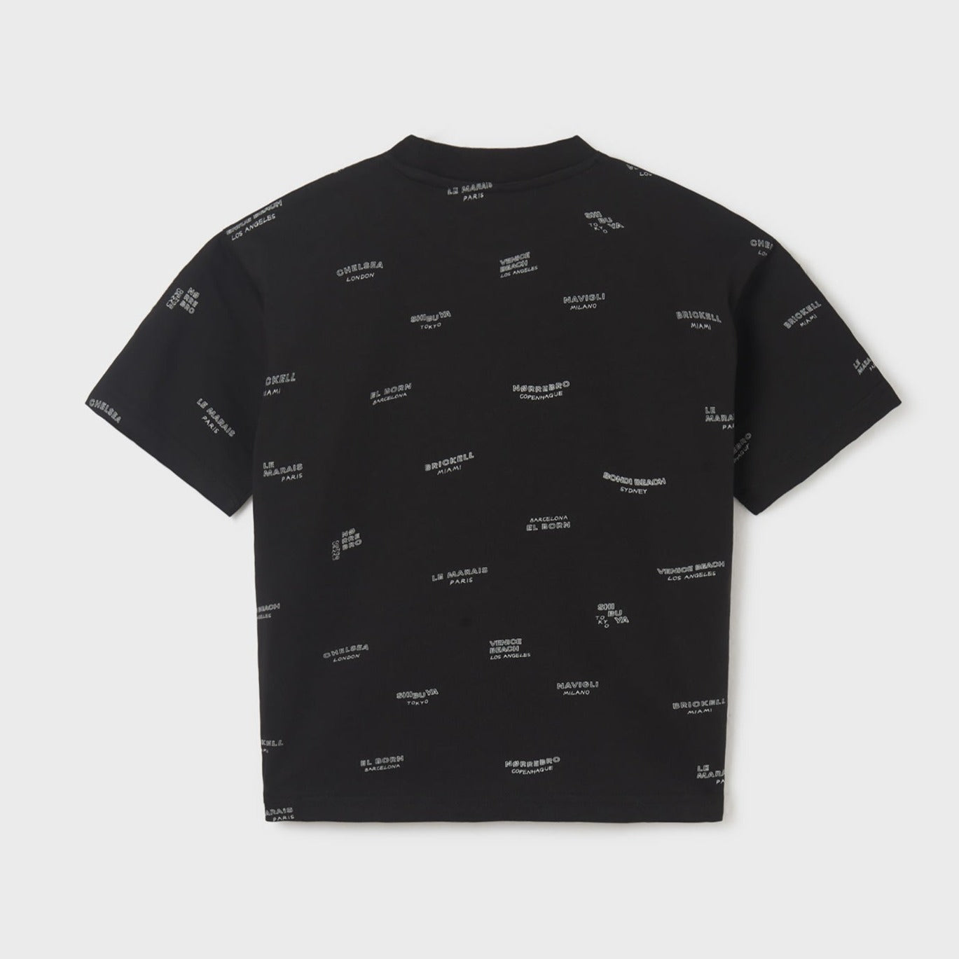 Camiseta negra algodón ecológico diseño rock niña