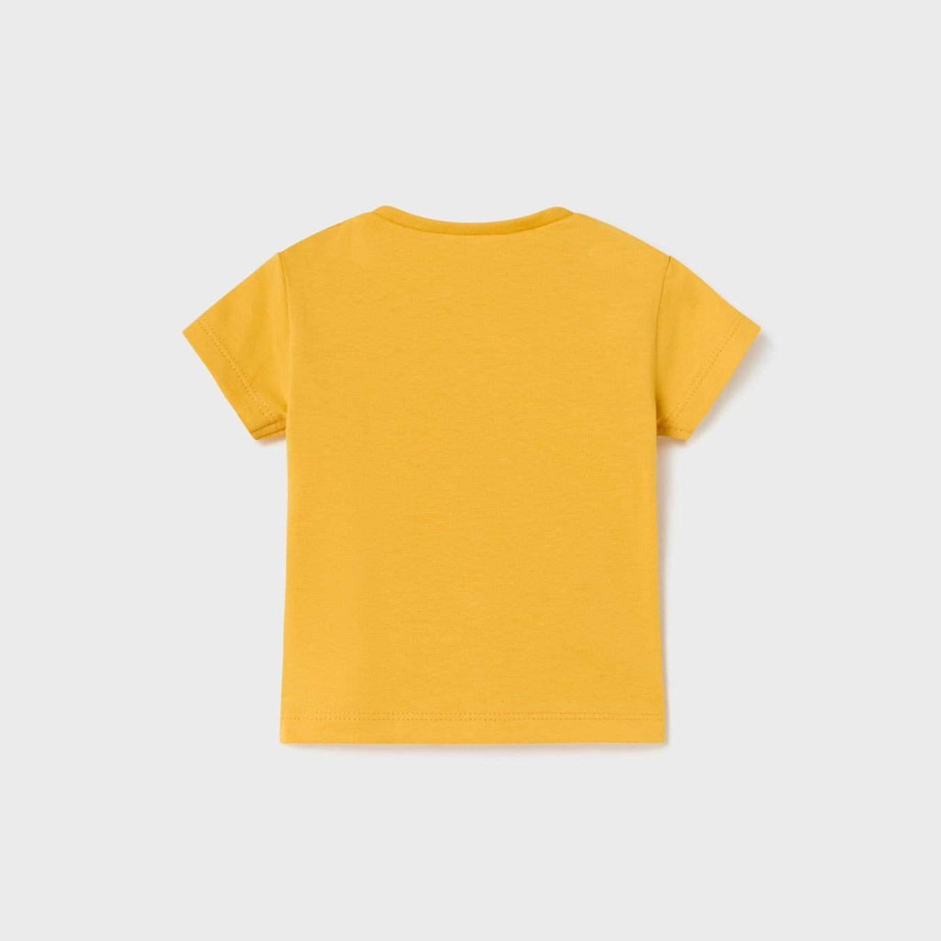 Playera amarilla con motivo estampado de algodón NB niño