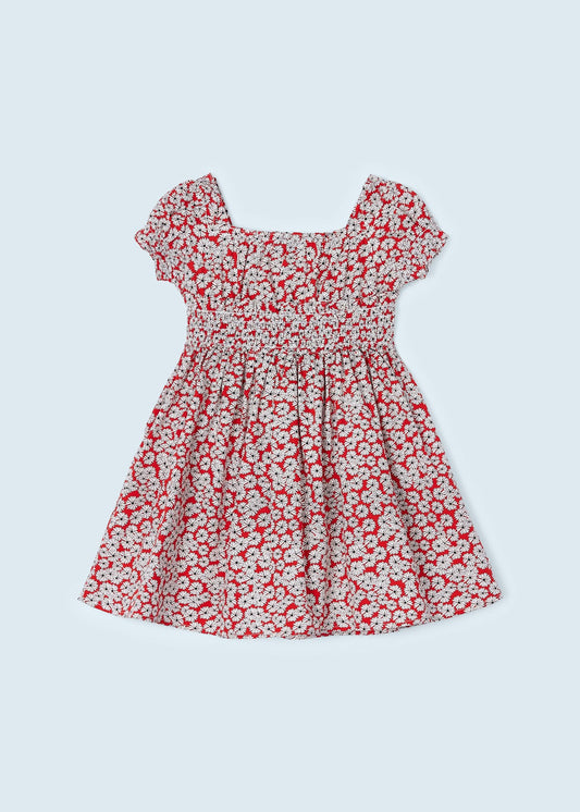 Vestido rojo estampado bebé niña