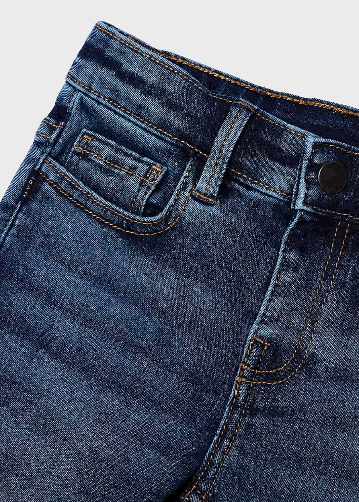 Pantalón de mezclilla slim fit de algodón sostenible para mini niño
