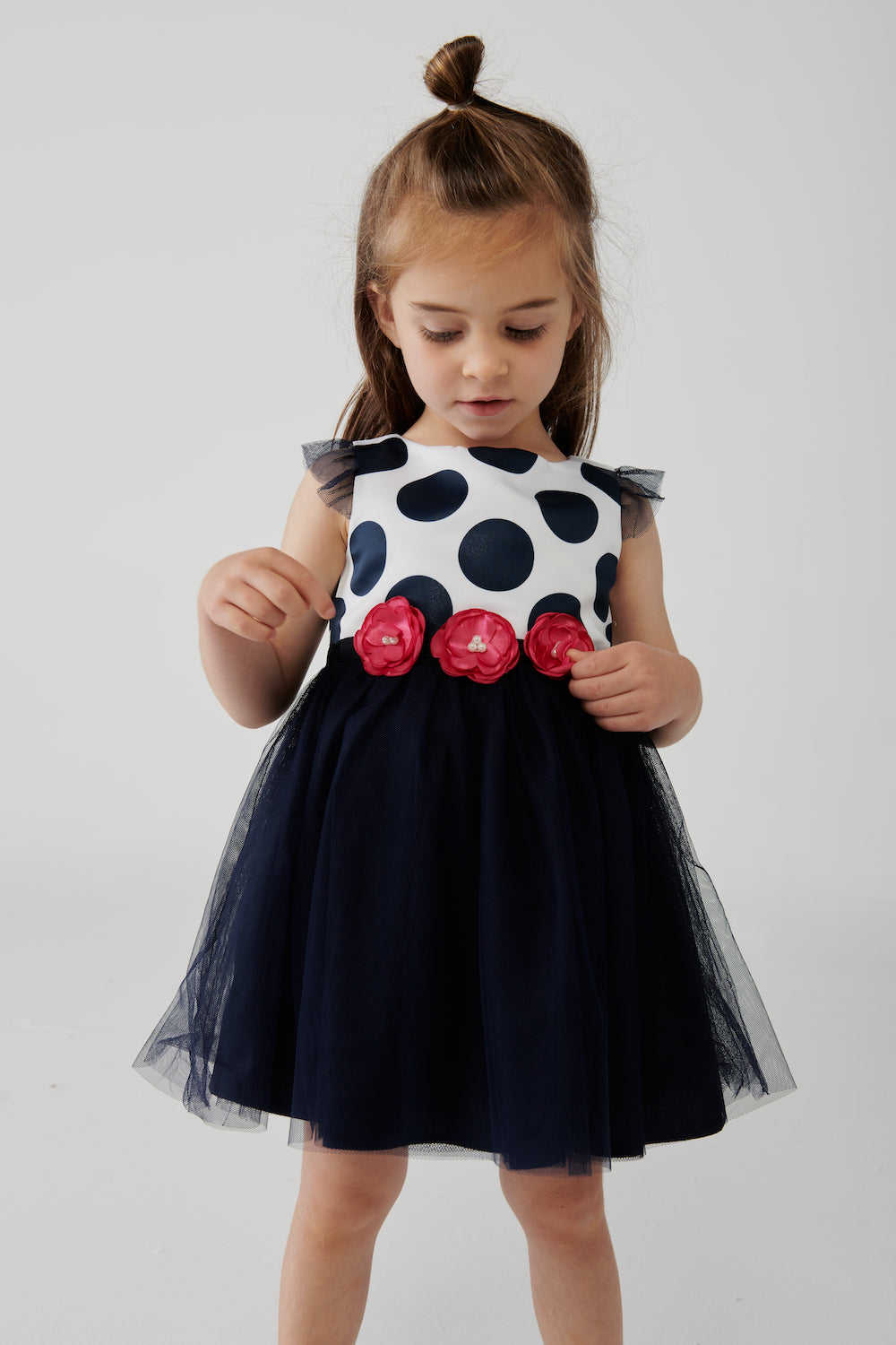 Vestido tul estampado marino mini niña