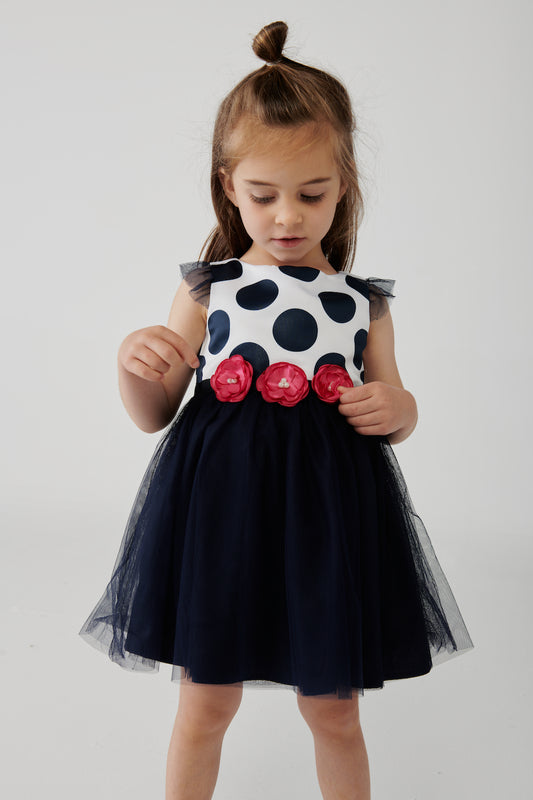 Vestido tul estampado marino mini niña