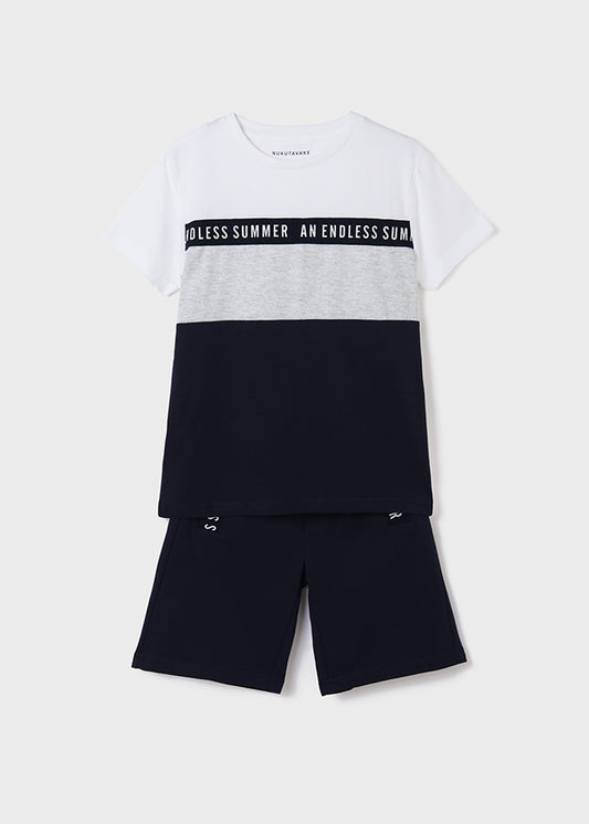 Conjunto short marino niño jr