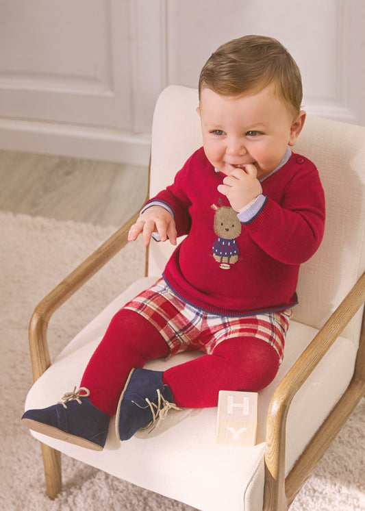 Conjunto navideño rojo ECOFRIENDS bebé niño