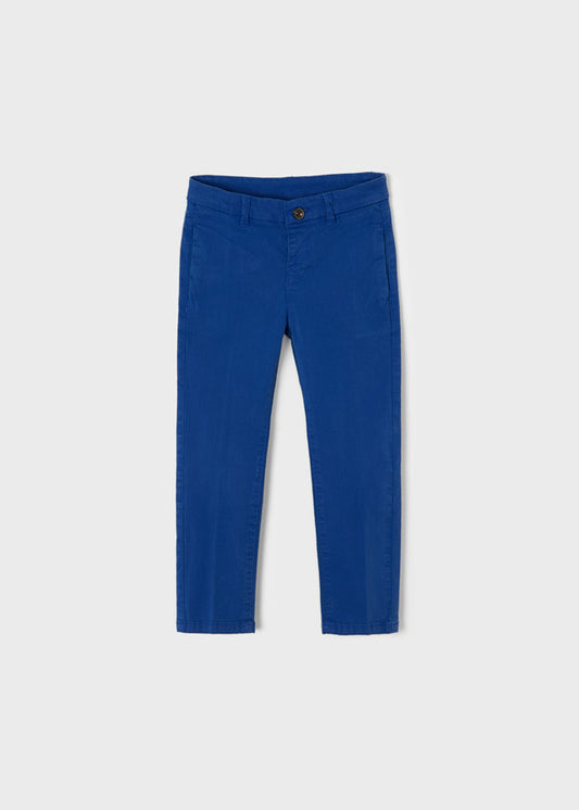 Pantalón azul largo chino sarga mini niño