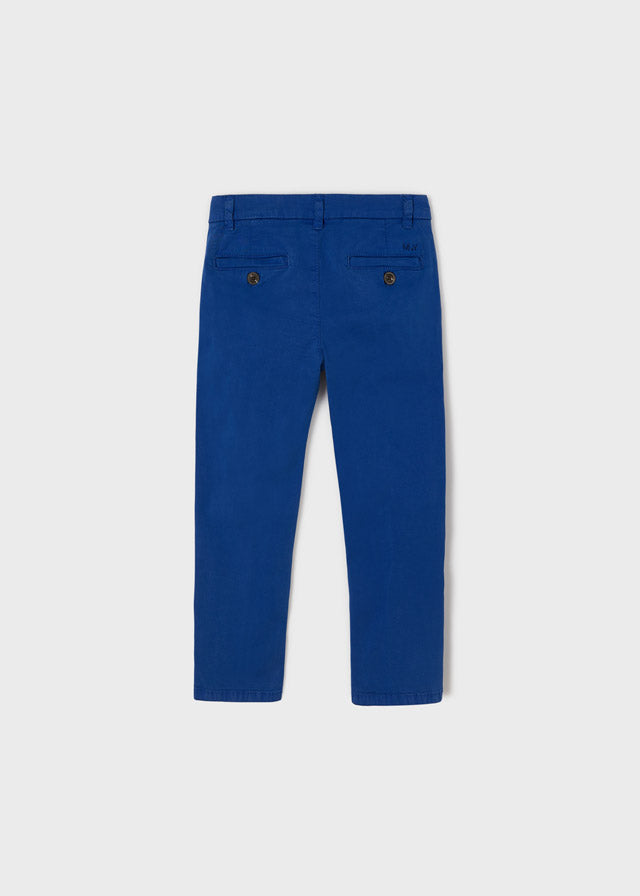 Pantalón azul largo chino sarga mini niño