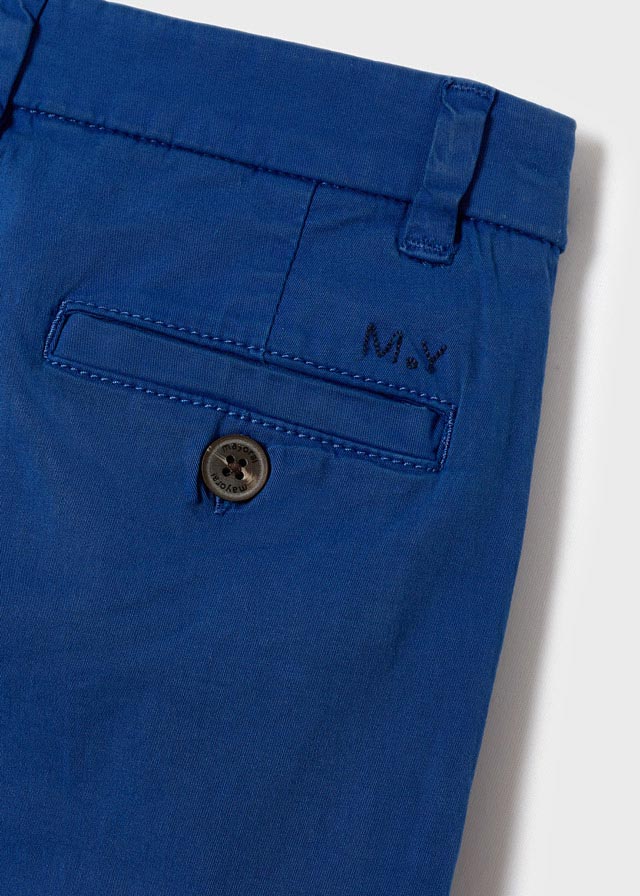 Pantalón azul largo chino sarga mini niño