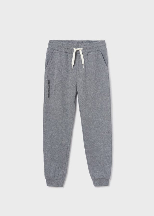 Pants largo deportivo gris con algodón para niño jr