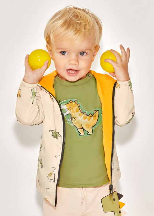 Playera manga corta con motivo interactivo de algodón para bebé niño