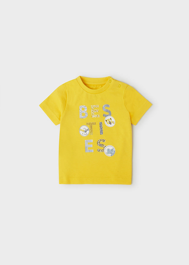 Camiseta Bebé Niña Manga Fruncida Amarilla. Mayoral - Lalazada