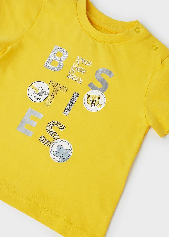 Playera manga corta Ecofriends amarilla bebé niño – Petite Luné Moda ...