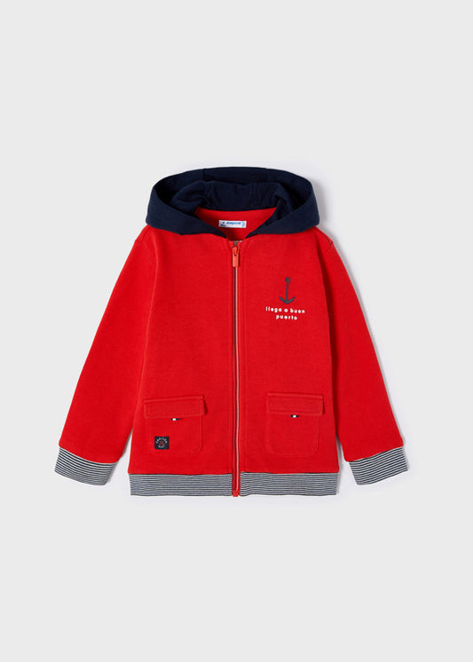 Sudadera punto rojo mini niño