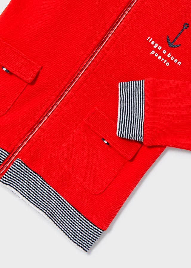 Sudadera punto rojo mini niño