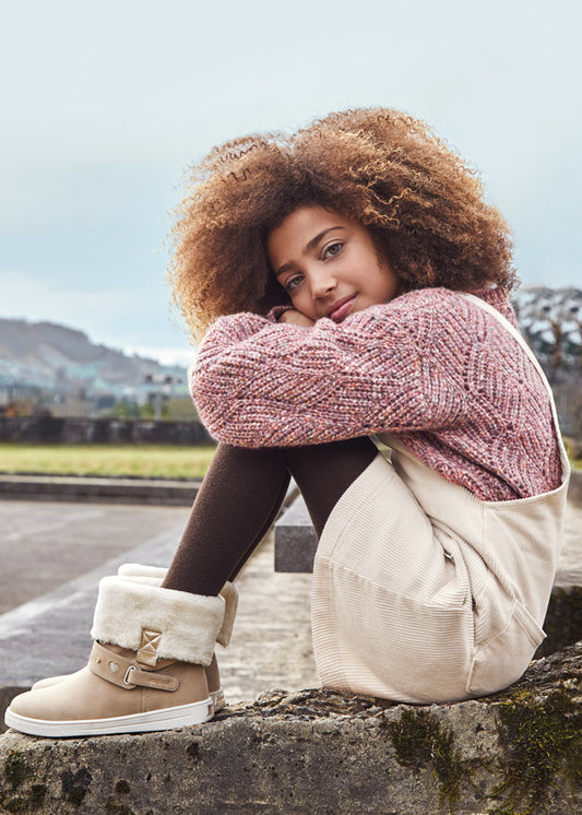 Suéter multicolor tejido cálido niña jr